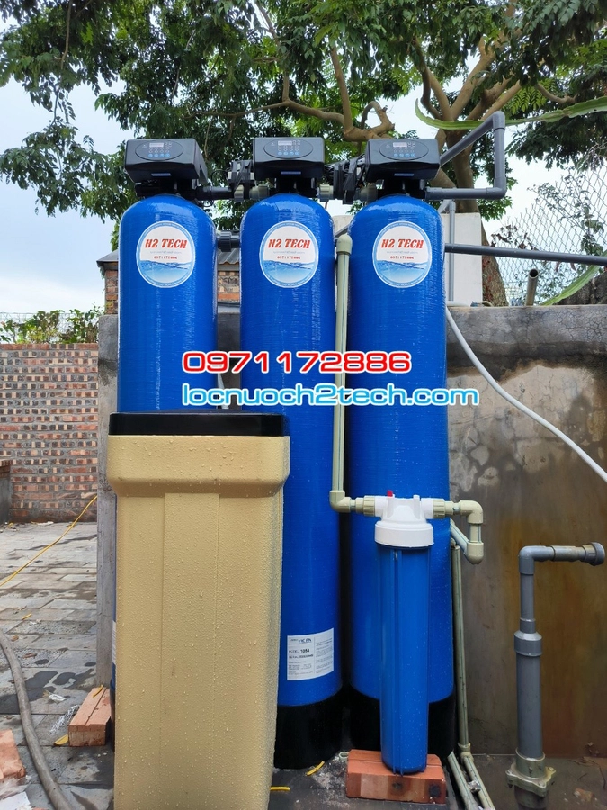 Hệ thống lọc nước HS300 CAO CẤP - Tự động sục xả - Cột composite