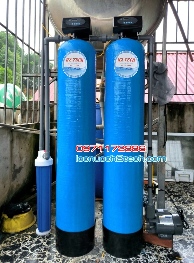 Hệ thống lọc nước HS02 CAO CẤP - Tự động sục xả - Cột composite