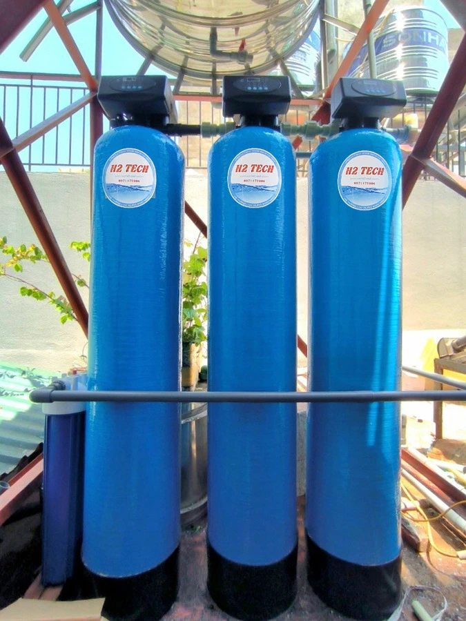 Hệ thống lọc nước HS300 CAO CẤP - Tự động sục xả - Cột composite