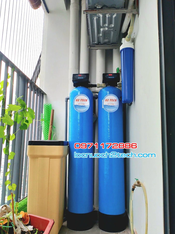 Hệ thống lọc nước HS200 CAO CẤP - Tự động sục xả - Cột composite