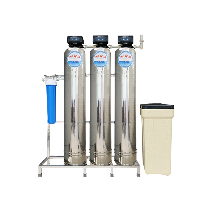 Hệ thống lọc nước HS300I CAO CẤP - Tự động sục xả -  Cột INOX