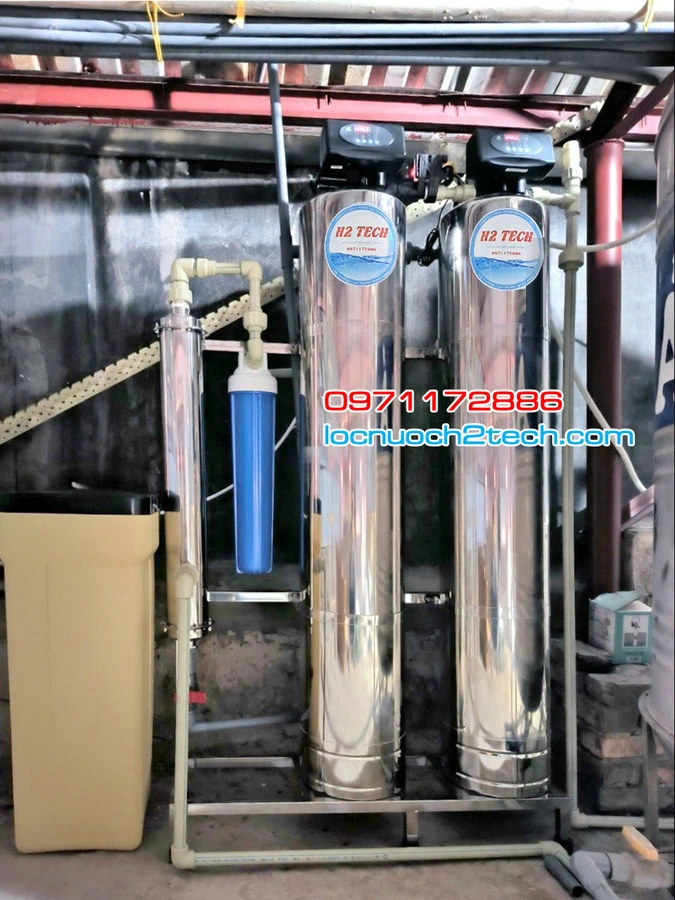 Hệ thống lọc nước HS200IUF CAO CẤP - Tự động sục xả - Cột INOX